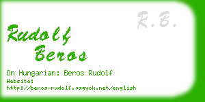 rudolf beros business card